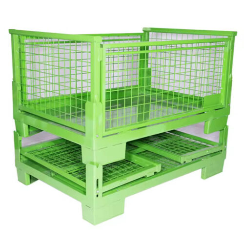 Collapsible Metal Powder Coated Mesh Stillage Cage